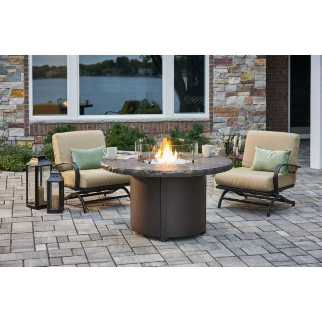 The Outdoor GreatRoom Company 48" Beacon Round Chat Height Gas Fire Pit Table