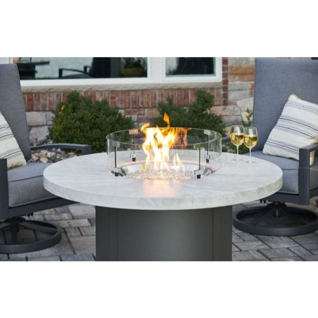 The Outdoor GreatRoom Company 48" Beacon Round Chat Height Gas Fire Pit Table