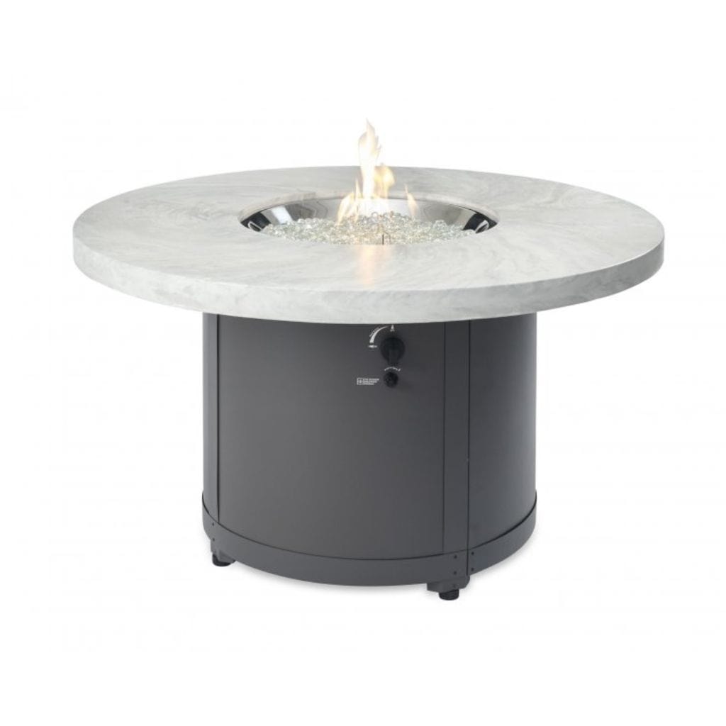 The Outdoor GreatRoom Company 48" Beacon Round Chat Height Gas Fire Pit Table