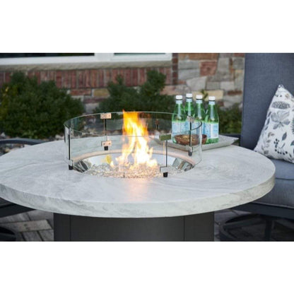 The Outdoor GreatRoom Company 48" Beacon Round Dining Height Gas Fire Pit Table