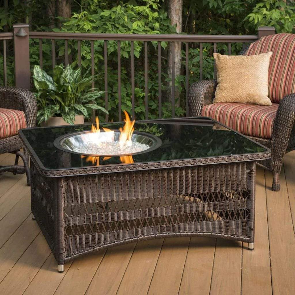 The Outdoor GreatRoom Company 48" Naples Rectangular Gas Fire Pit Table