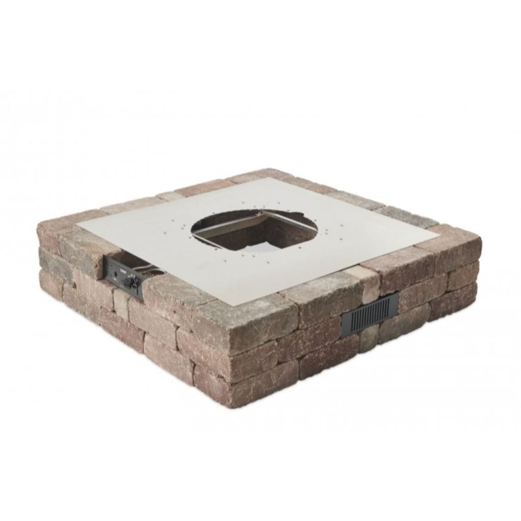 The Outdoor GreatRoom Company 51" Square Bronson Block Gas Fire Pit Kit