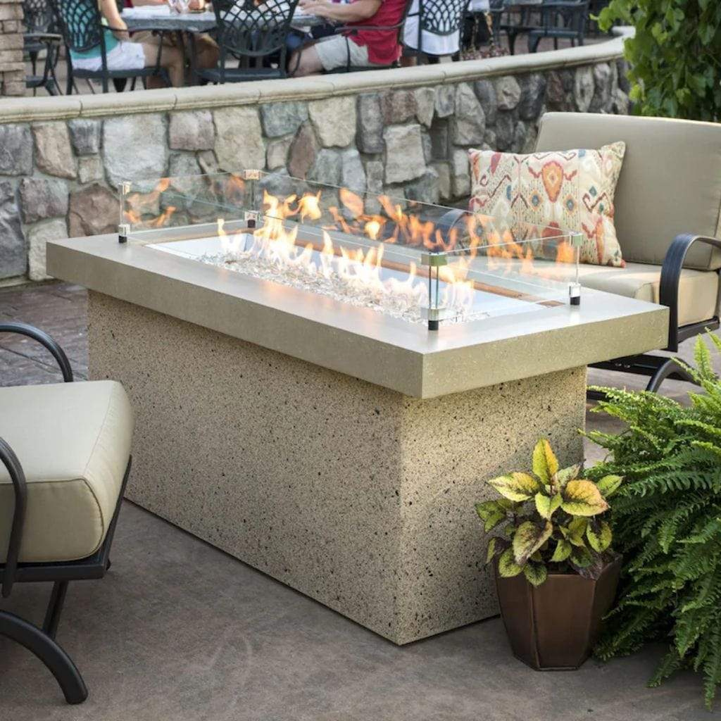 The Outdoor GreatRoom Company 54"/48" Key Largo Linear Gas Fire Pit Table