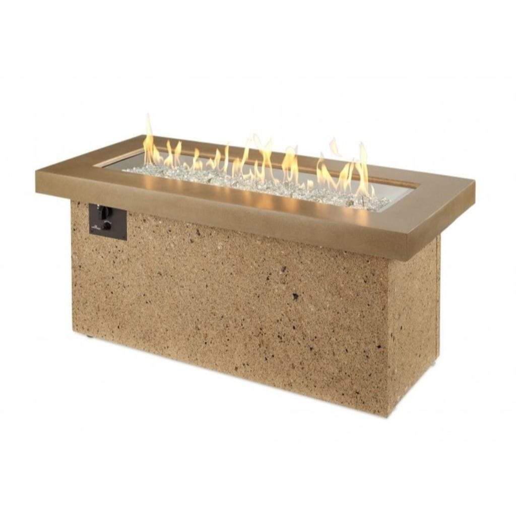 The Outdoor GreatRoom Company 54"/48" Key Largo Linear Gas Fire Pit Table