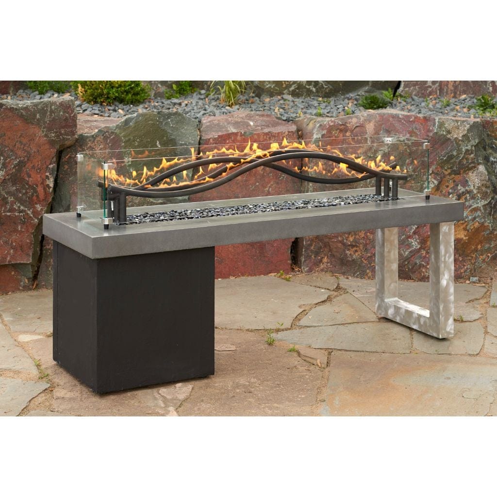 The Outdoor GreatRoom Company 56" Linear Black Wave Gas Burner