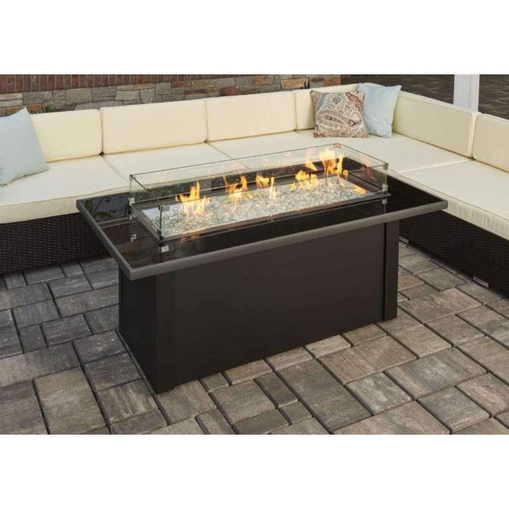 The Outdoor GreatRoom Company 59" Monte Carlo Linear Gas Fire Pit Table