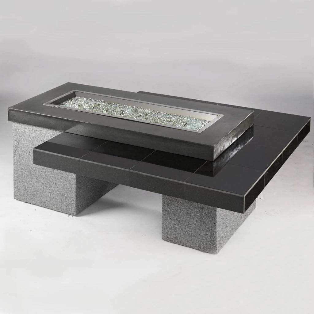 The Outdoor GreatRoom Company 64" Uptown Linear Gas Fire Pit Table