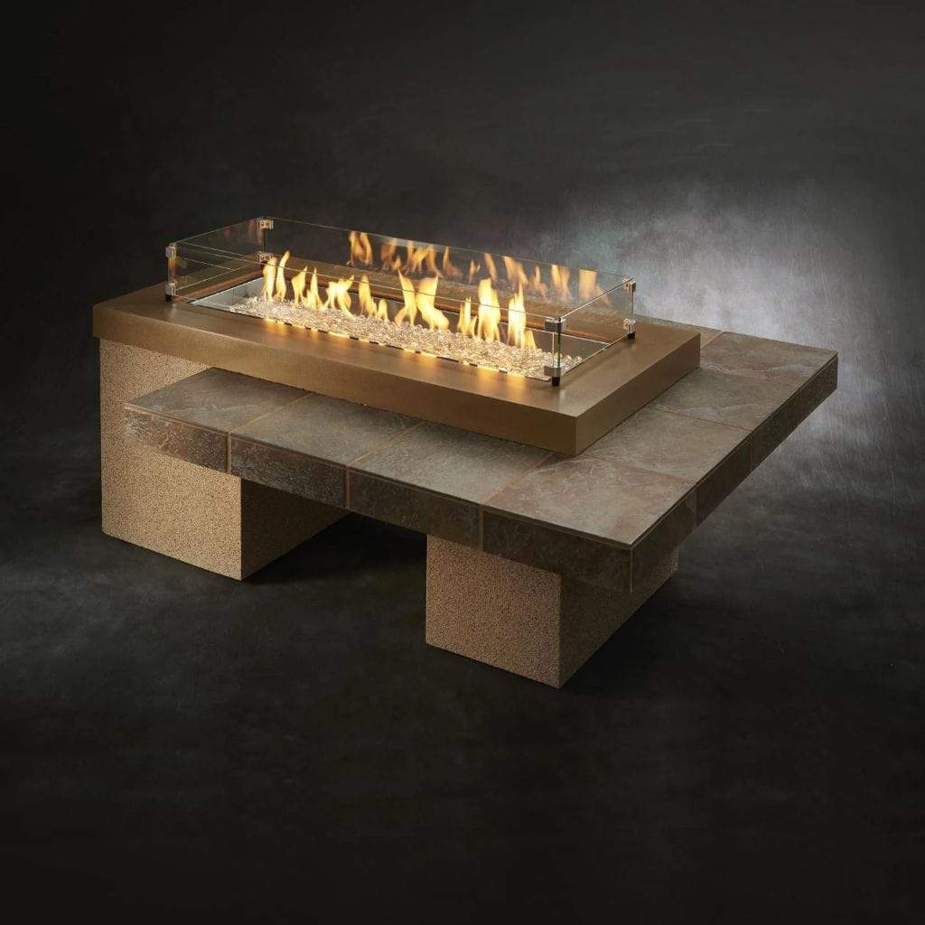 The Outdoor GreatRoom Company 64" Uptown Linear Gas Fire Pit Table