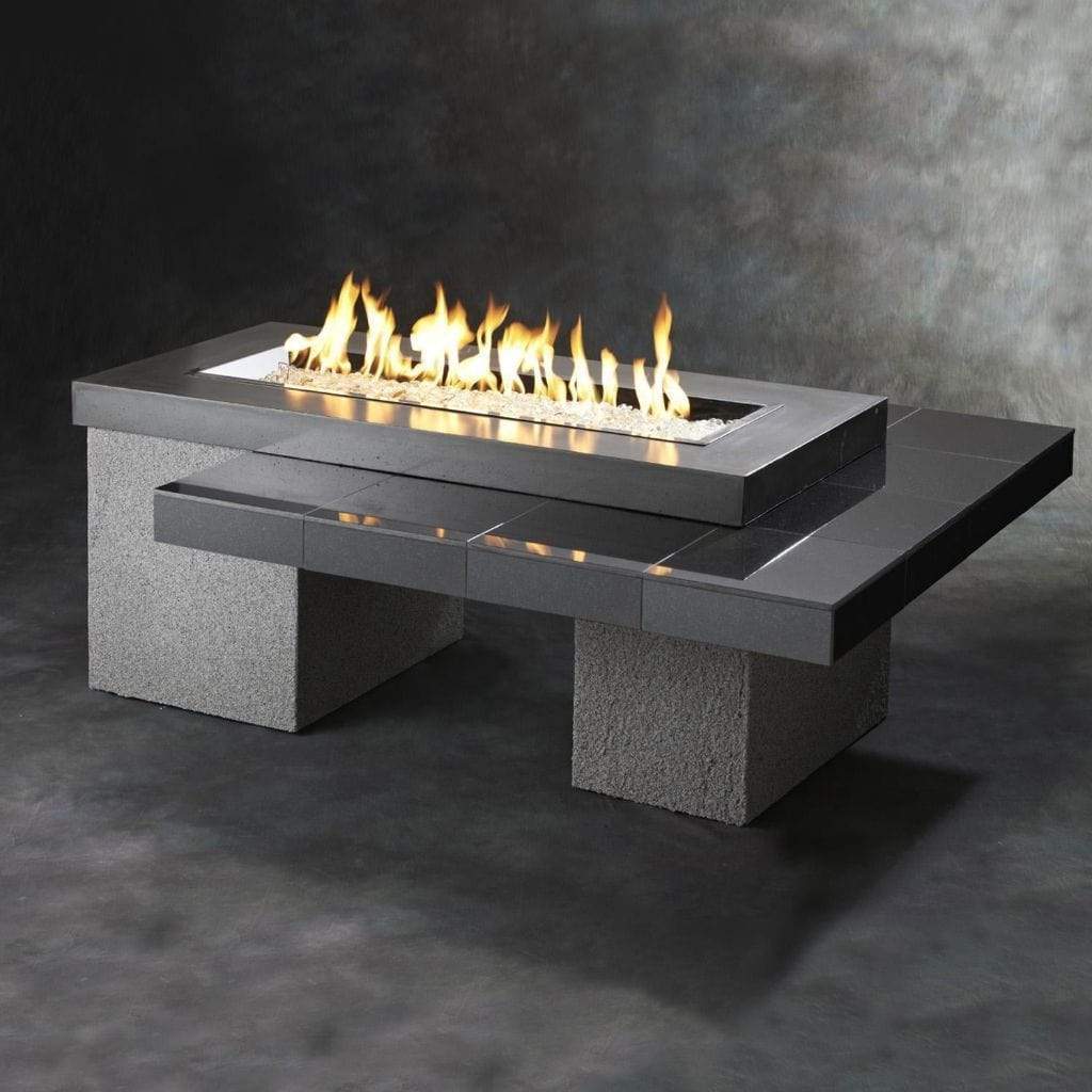 The Outdoor GreatRoom Company 64" Uptown Linear Gas Fire Pit Table