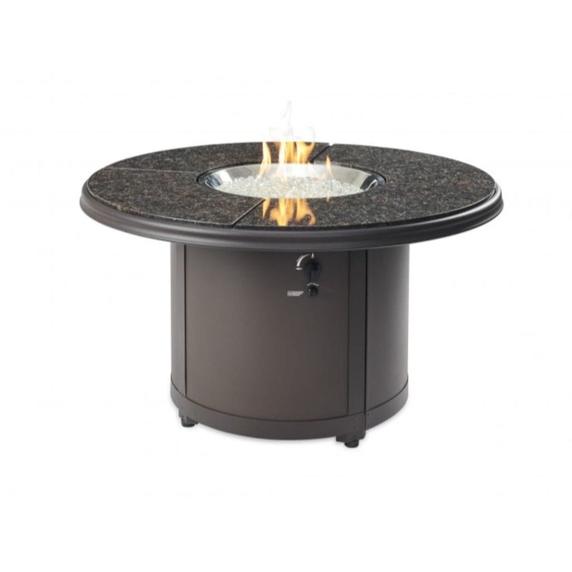 The Outdoor GreatRoom Company Beacon 48" Marbleized Noche Round Gas Fire Pit Table