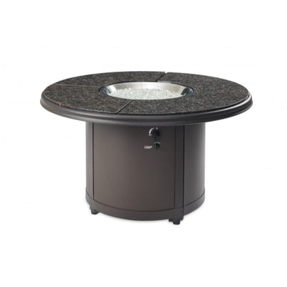 The Outdoor GreatRoom Company Beacon 48" Marbleized Noche Round Gas Fire Pit Table