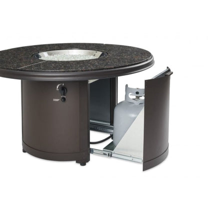 The Outdoor GreatRoom Company Beacon 48" Marbleized Noche Round Gas Fire Pit Table
