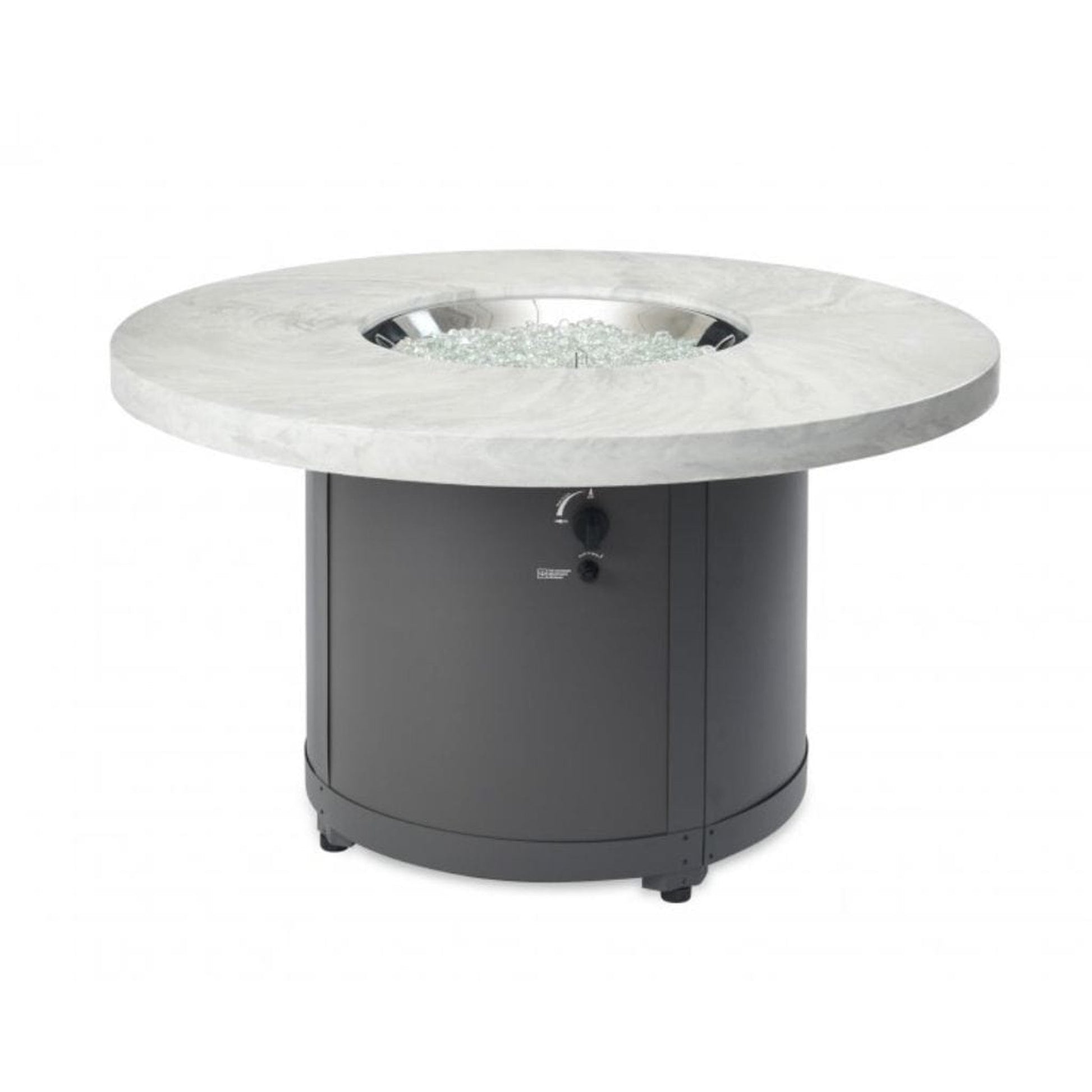 The Outdoor GreatRoom Company Beacon 48" Marbleized Noche Round Gas Fire Pit Table