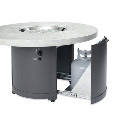 The Outdoor GreatRoom Company Beacon 48" Marbleized Noche Round Gas Fire Pit Table