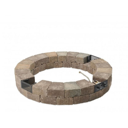 The Outdoor GreatRoom Company Bronson 52" Round Block Gas Fire Pit Kit