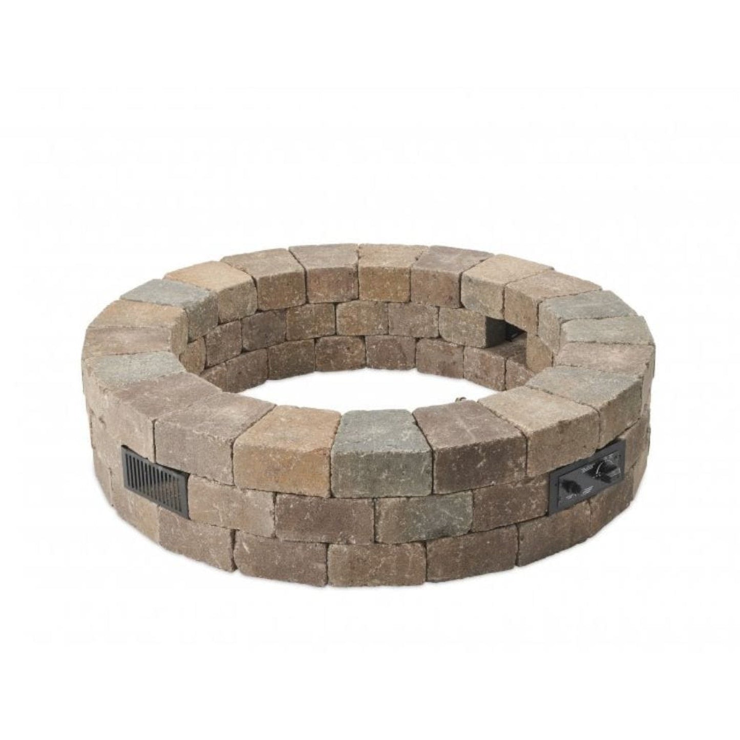 The Outdoor GreatRoom Company Bronson 52" Round Block Gas Fire Pit Kit