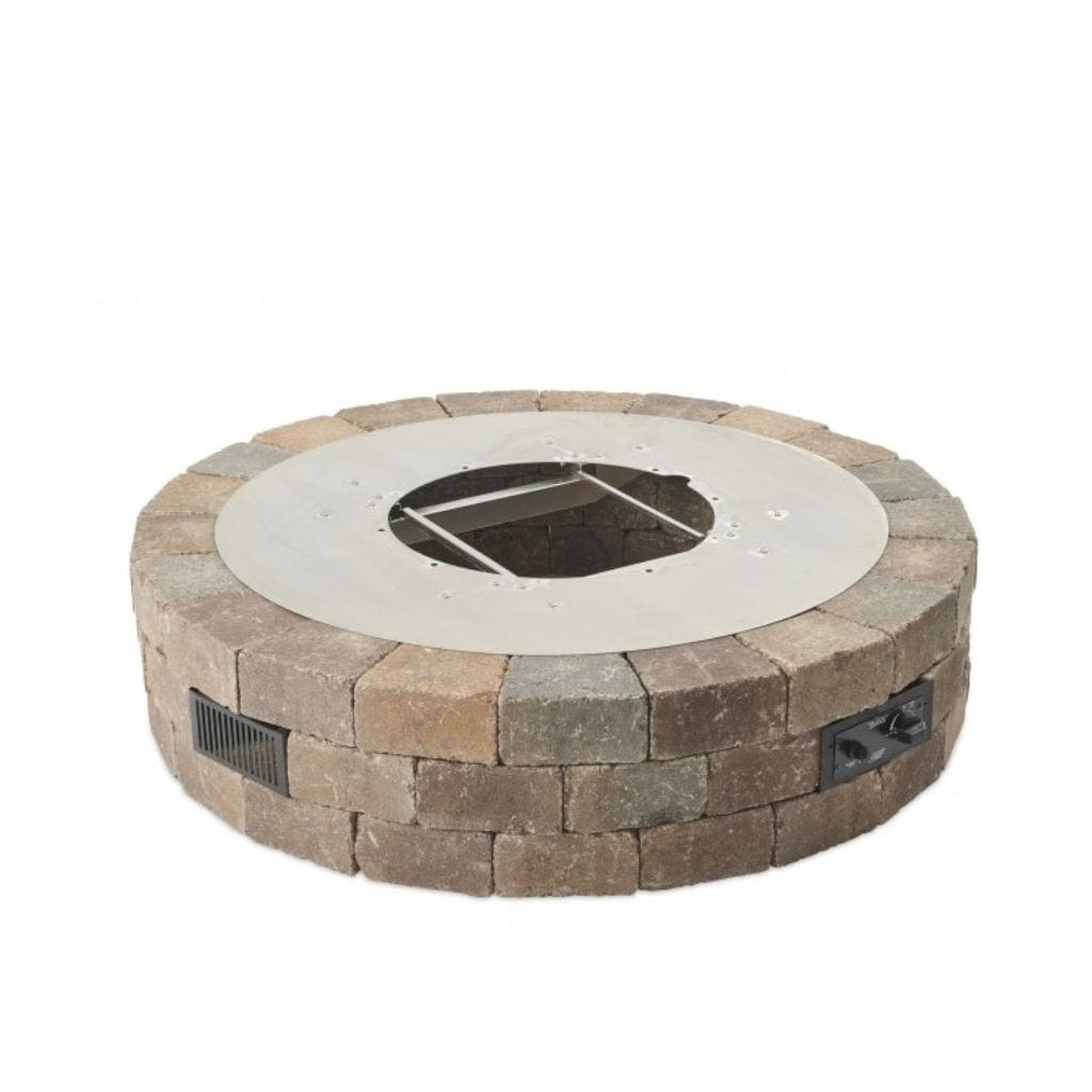 The Outdoor GreatRoom Company Bronson 52" Round Block Gas Fire Pit Kit