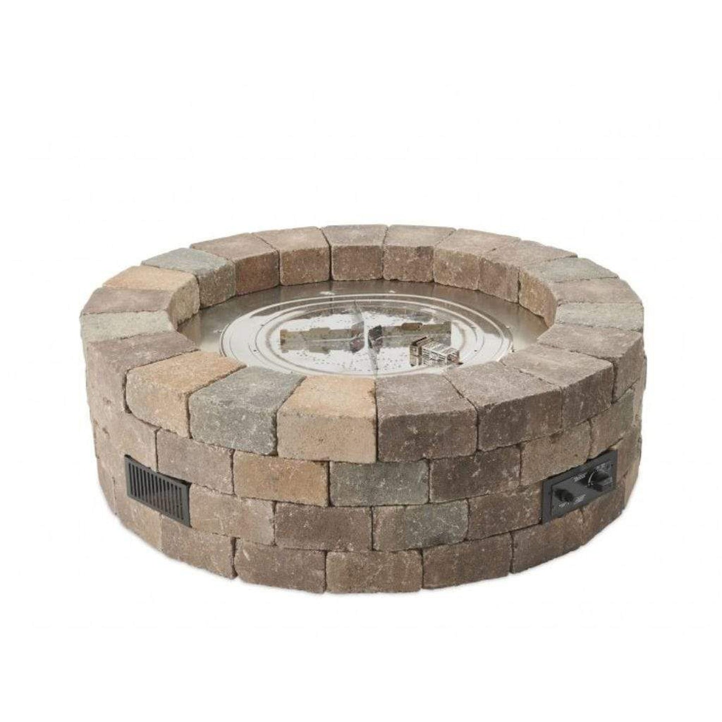 The Outdoor GreatRoom Company Bronson 52" Round Block Gas Fire Pit Kit