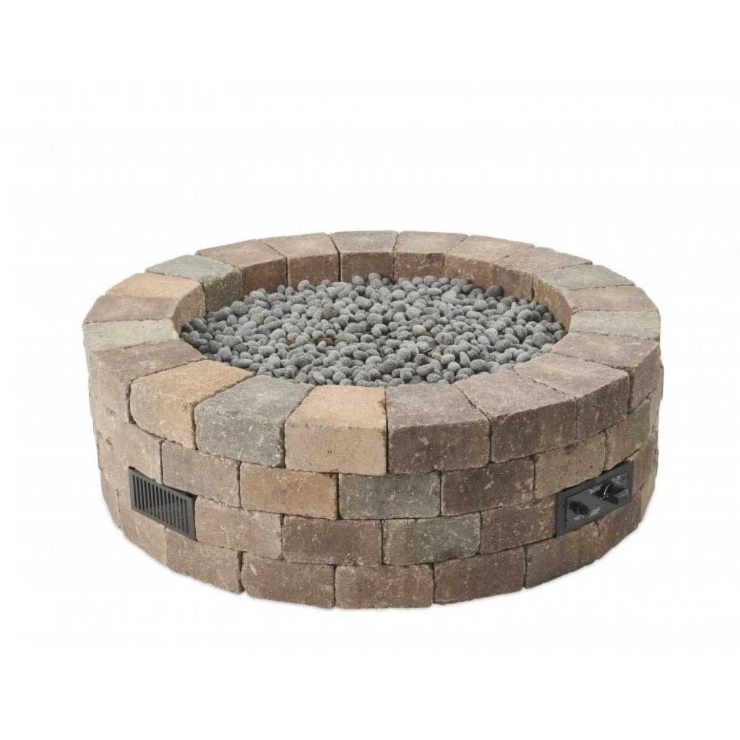 The Outdoor GreatRoom Company Bronson 52" Round Block Gas Fire Pit Kit