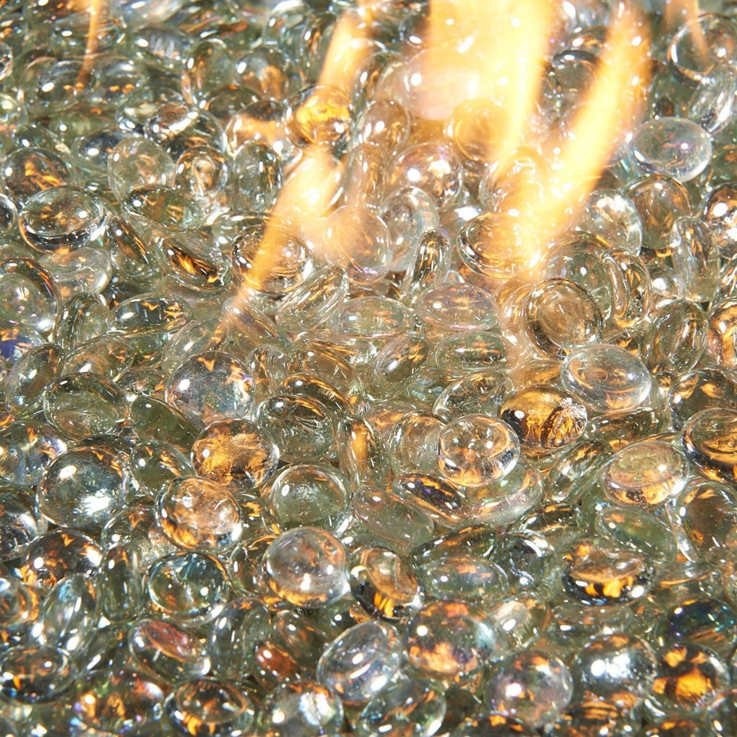 The Outdoor GreatRoom Company Clear Reflective Tempered Fire Glass Gems - 40 lb kit