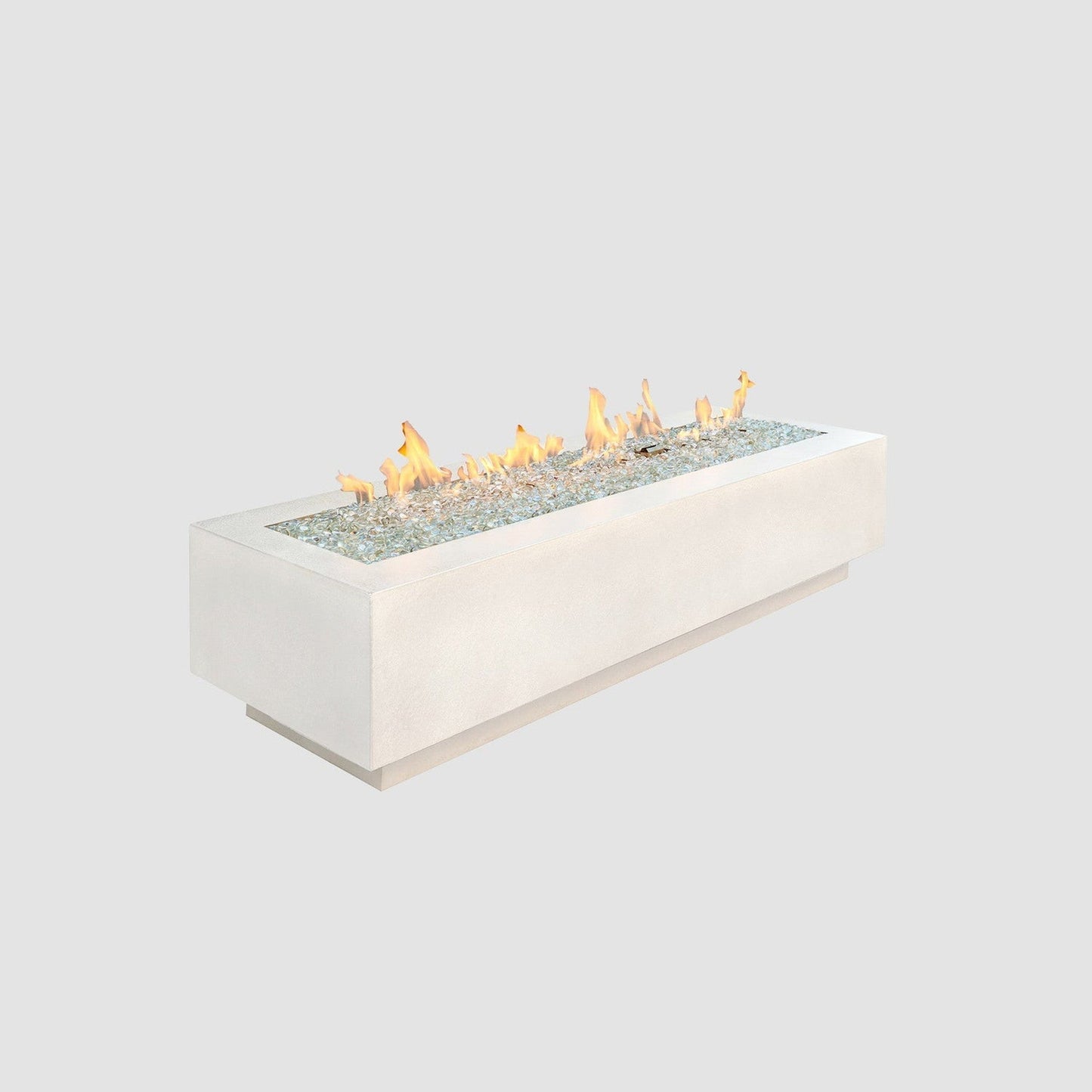 The Outdoor GreatRoom Company Cove 72" White Linear Gas Fire Table