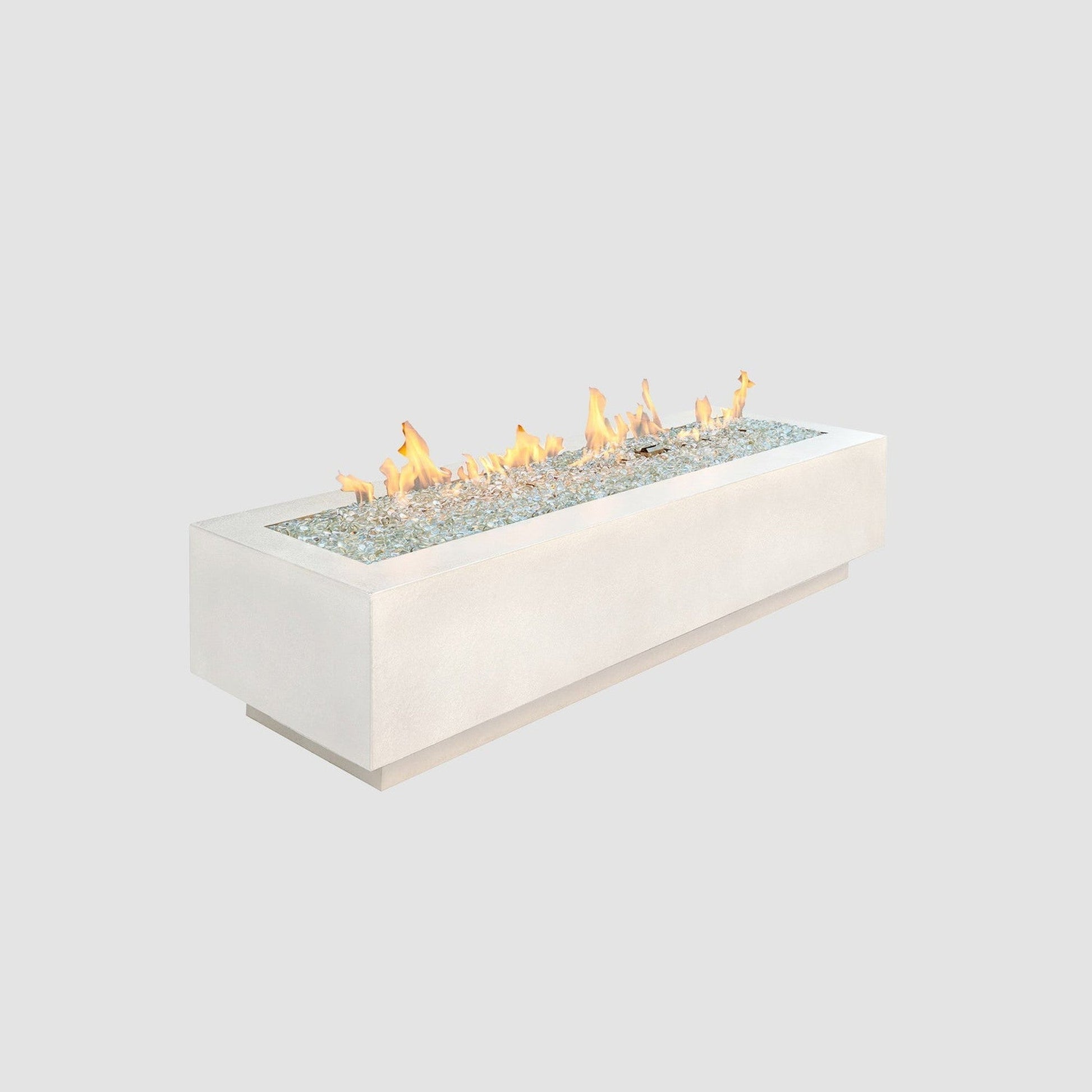 The Outdoor GreatRoom Company Cove 72" White Linear Gas Fire Table