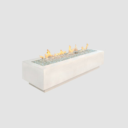 The Outdoor GreatRoom Company Cove 72" White Linear Gas Fire Table