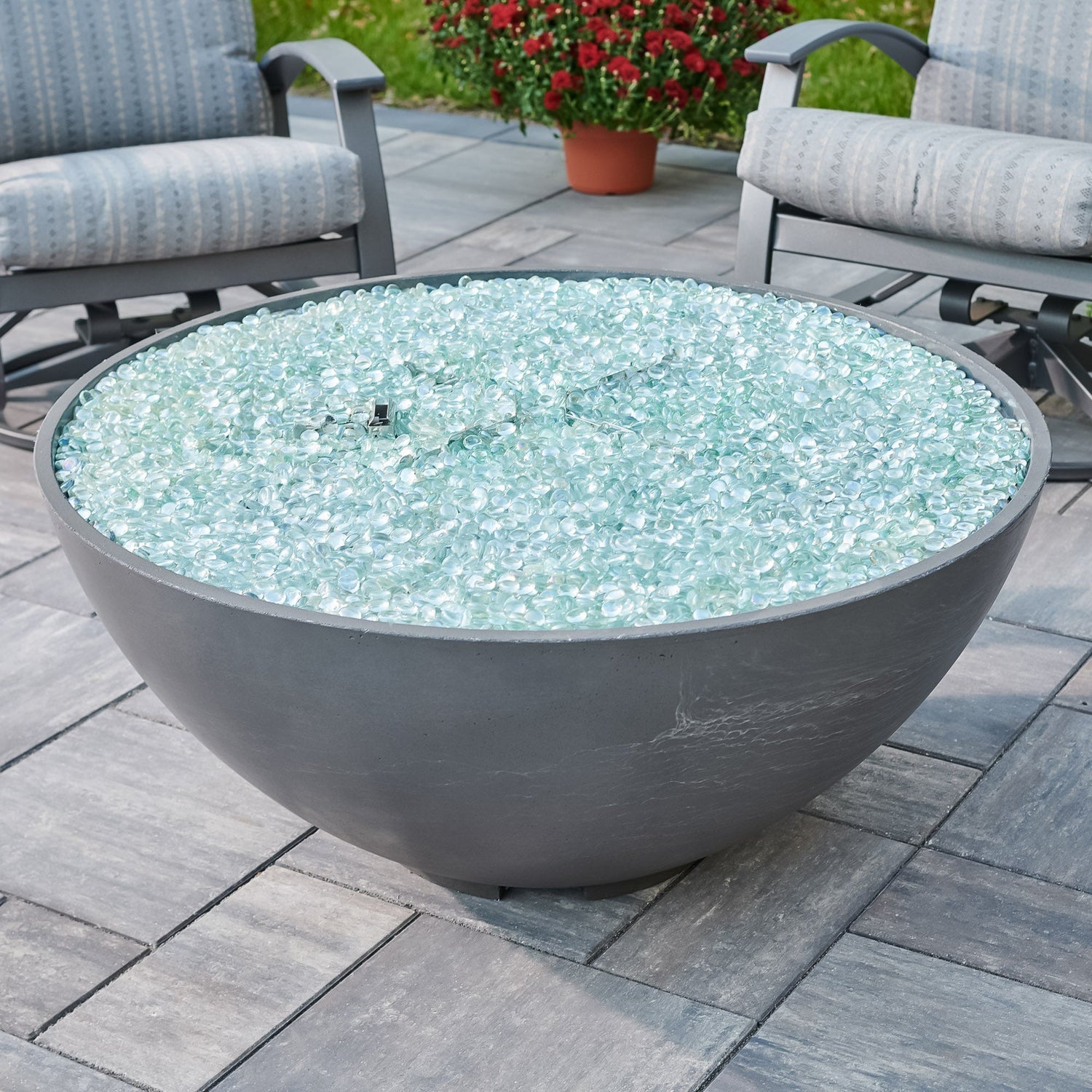 The Outdoor GreatRoom Company Cove Edge 42" Midnight Mist Gas Fire Pit Bowl
