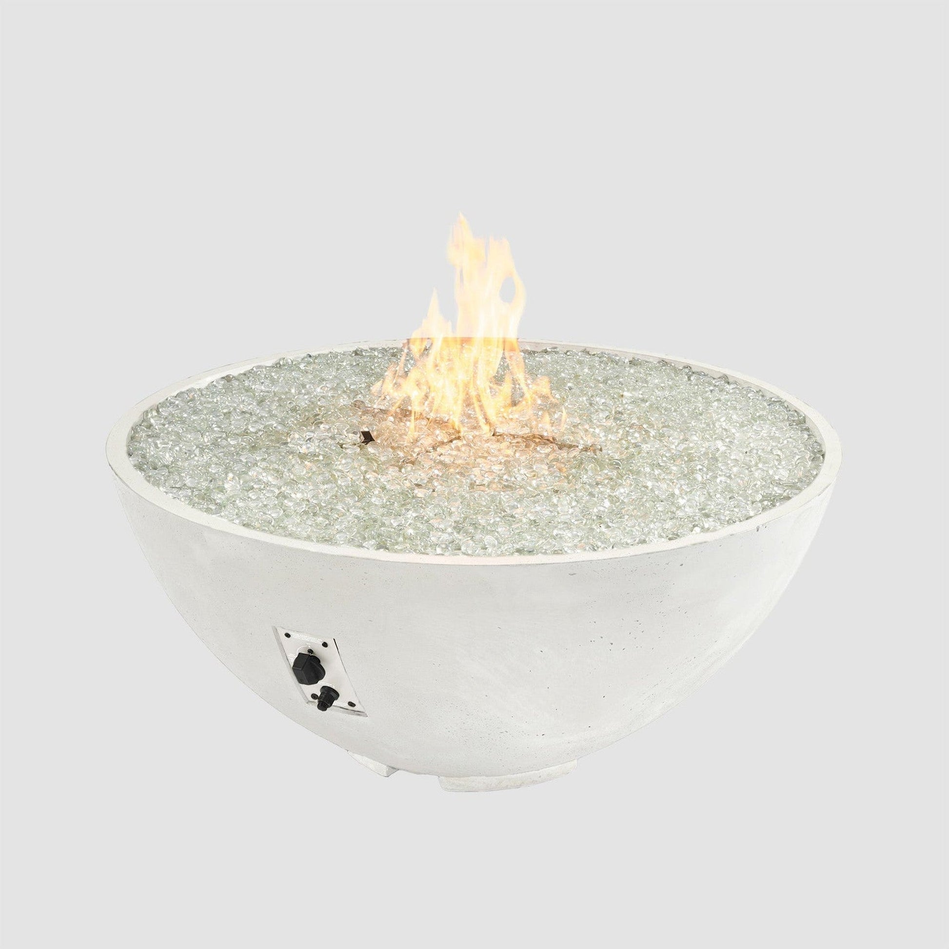 The Outdoor GreatRoom Company Cove Edge 42" White Gas Fire Pit Bowl