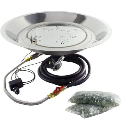 The Outdoor GreatRoom Company Crystal Fire Plus 20" Round Gas Burner