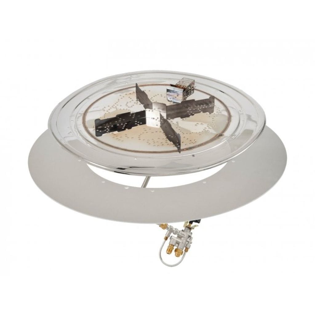 The Outdoor GreatRoom Company Crystal Fire Plus 24" Do-It-Yourself Round Gas Burner Kit - Block/Paver Application