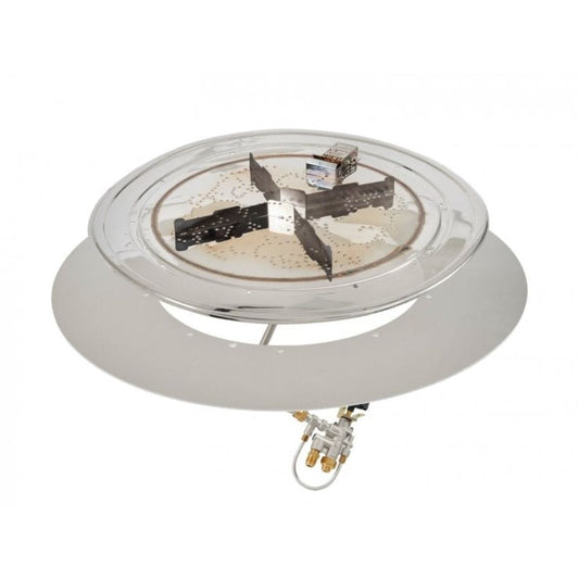 The Outdoor GreatRoom Company Crystal Fire Plus 24" Do-It-Yourself Round Gas Burner Kit - Block/Paver Application