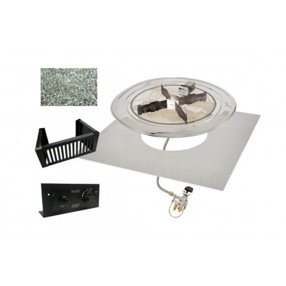 The Outdoor GreatRoom Company Crystal Fire Plus 24" Do-It-Yourself Square Gas Burner Kit - Block/Paver Application