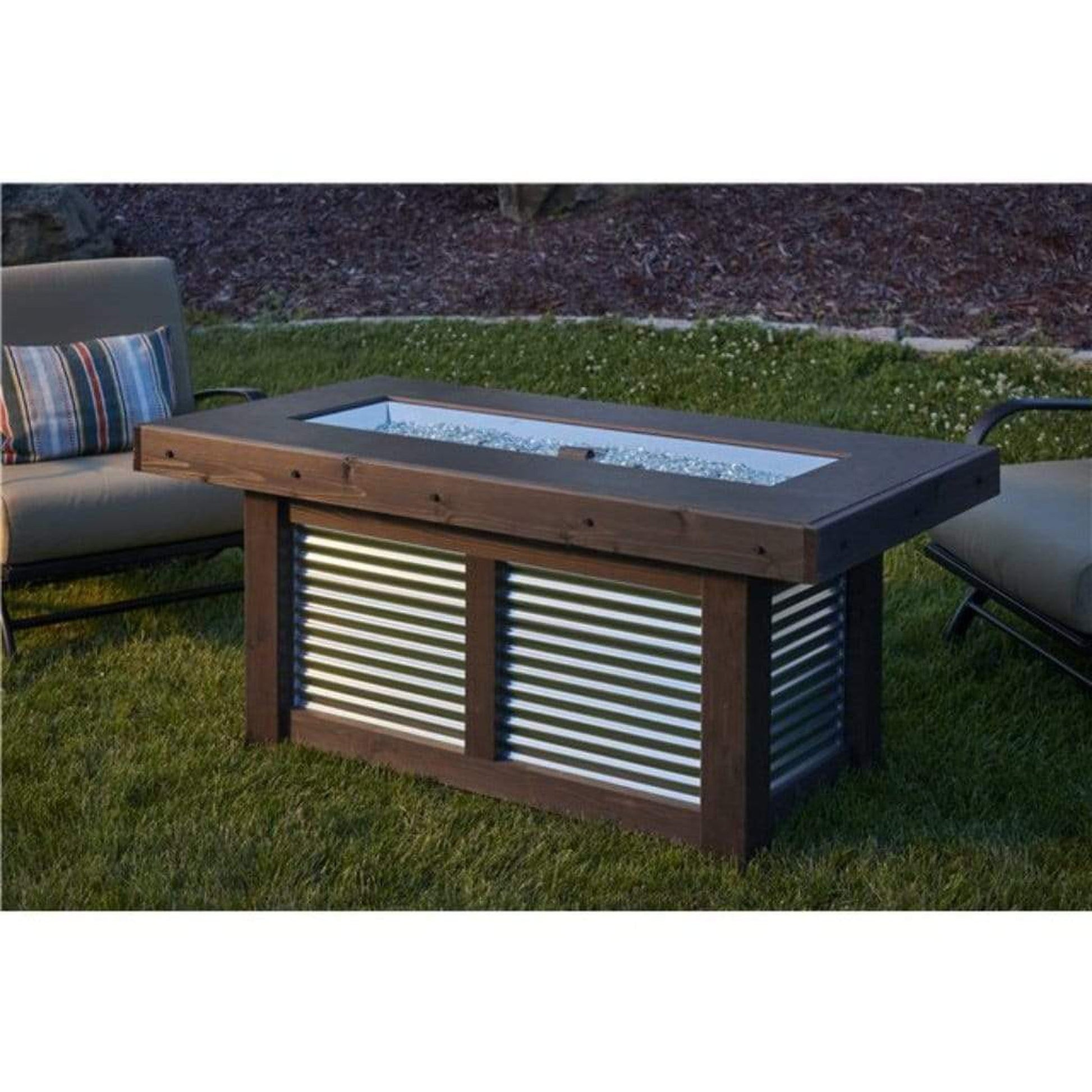 The Outdoor GreatRoom Company Denali Brew 57" Linear Gas Fire Pit Table