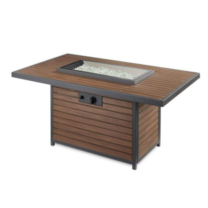 The Outdoor GreatRoom Company Kenwood and Brooks 50" Rectangular Chat Height Gas Fire Pit Table
