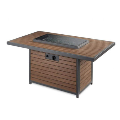The Outdoor GreatRoom Company Kenwood and Brooks 50" Rectangular Chat Height Gas Fire Pit Table