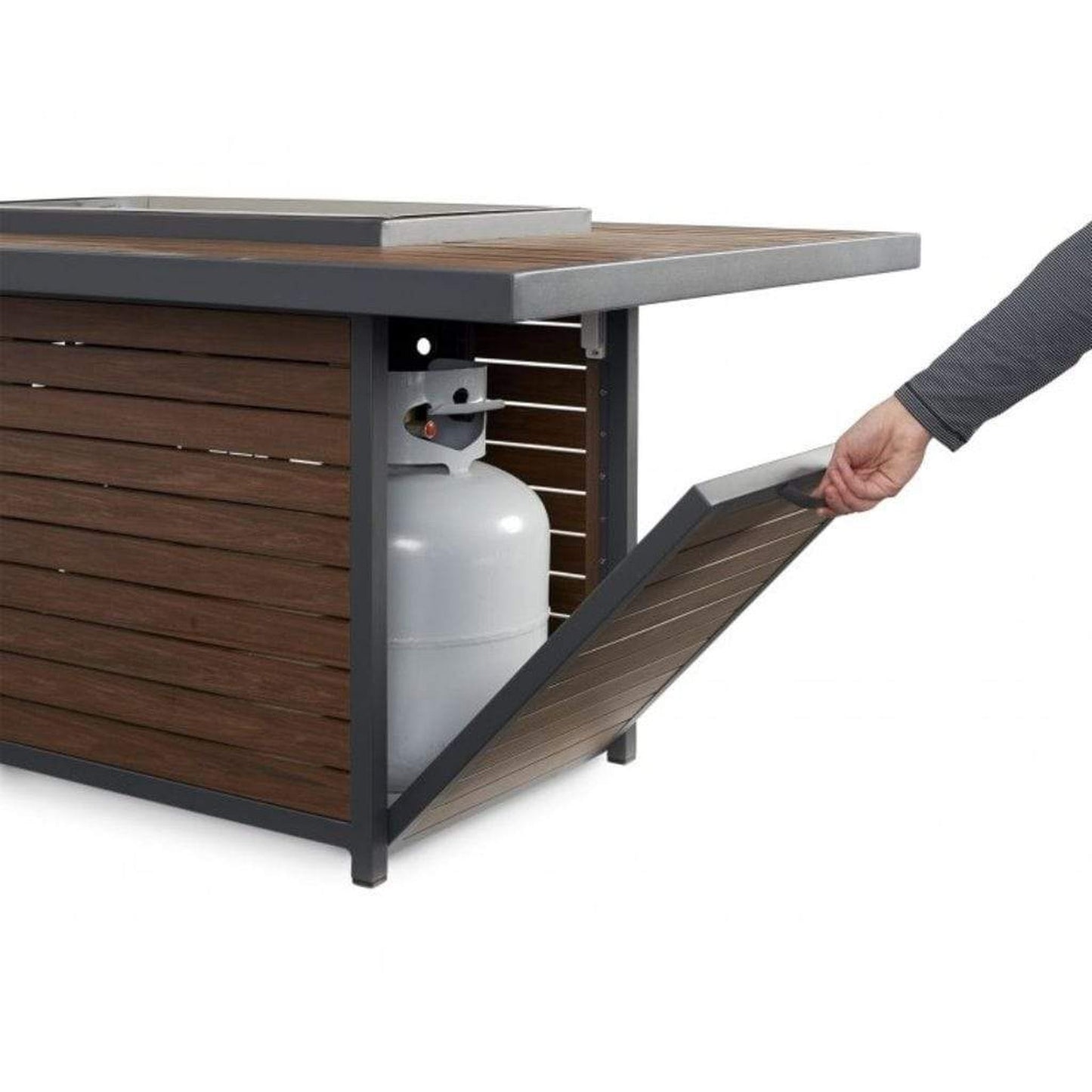 The Outdoor GreatRoom Company Kenwood and Brooks 50" Rectangular Chat Height Gas Fire Pit Table