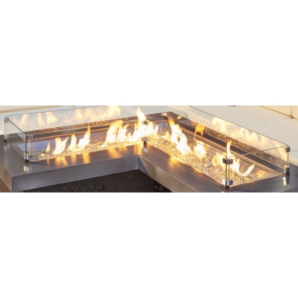 The Outdoor GreatRoom Company L-Shaped Linear Stainless Steel Gas Burner