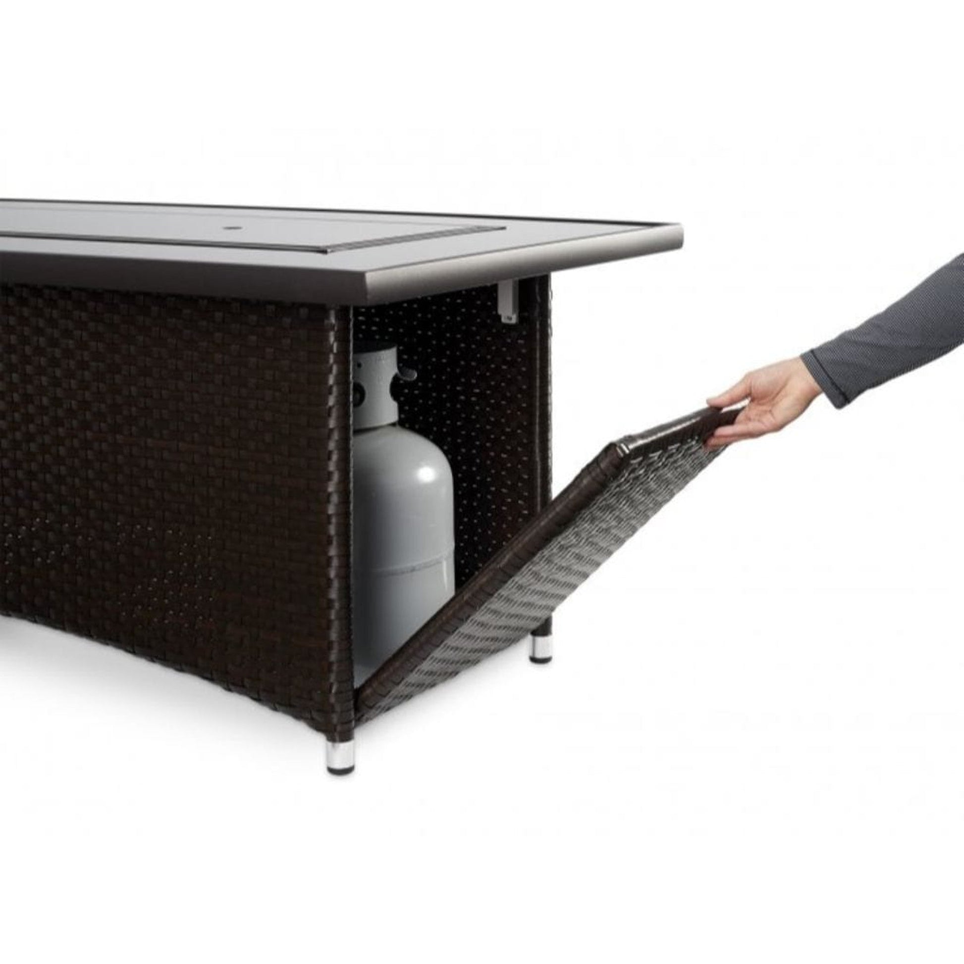 The Outdoor GreatRoom Company Montego 59" Balsam Linear Gas Fire Pit Table