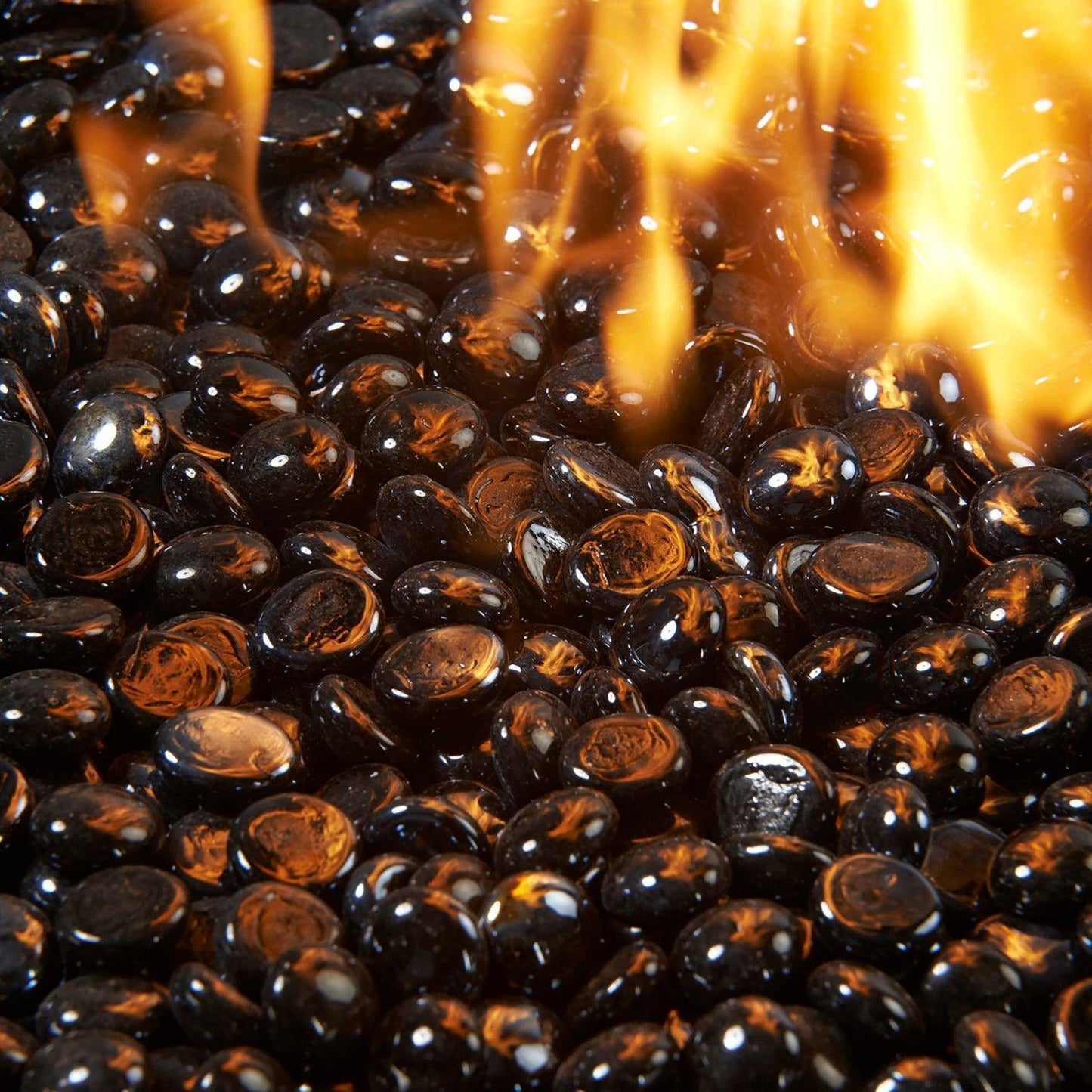 The Outdoor GreatRoom Company Onyx Reflective Tempered Fire Glass Gems - 40 lb kit