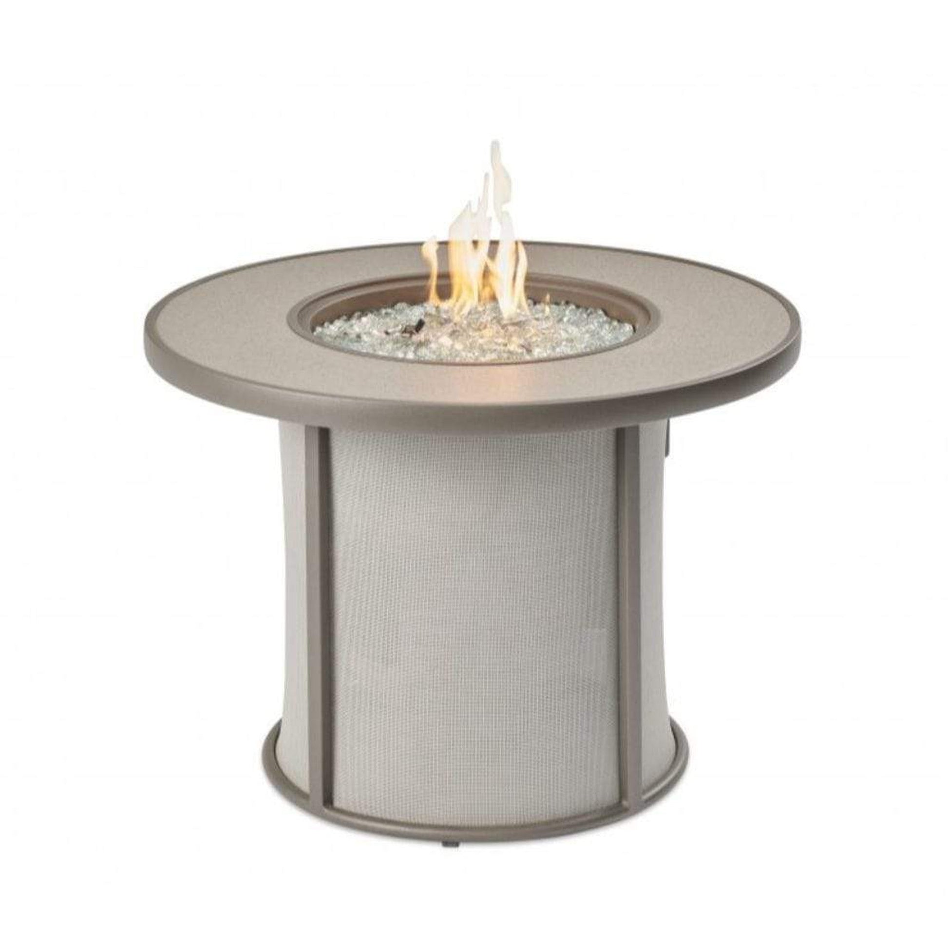 The Outdoor GreatRoom Company Stonefire 31" Brown Round Gas Fire Pit Table