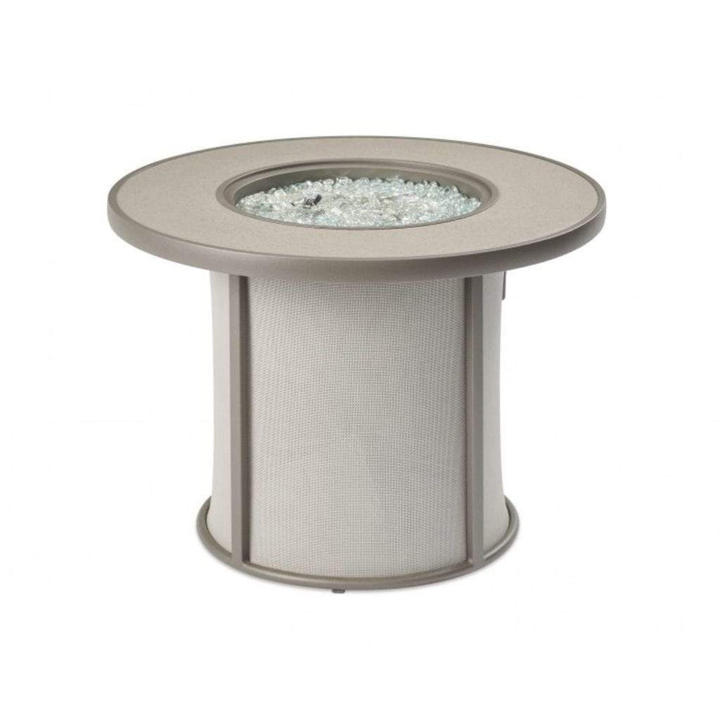 The Outdoor GreatRoom Company Stonefire 31" Brown Round Gas Fire Pit Table