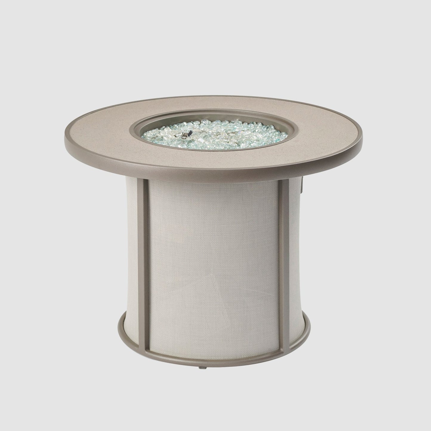 The Outdoor GreatRoom Company Stonefire 31" Grey Round Gas Fire Pit Table