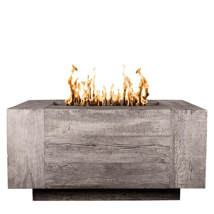 The Outdoor Plus 108" Catalina GFRC Wood Grain Concrete Rectangle Gas Fire Pit