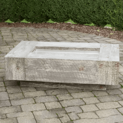 The Outdoor Plus 108" Coronado GFRC Wood Grain Concrete Rectangle Gas Fire Pit