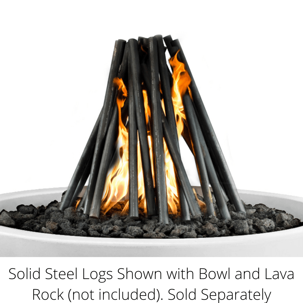 The Outdoor Plus 18" Solid Steel Logs Ornament for Fire Bowls and Pits