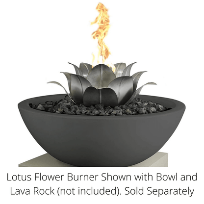 The Outdoor Plus 18" Stainless Steel Gas Lotus Flower Ornamental Burner for Fire Bowls and Pits