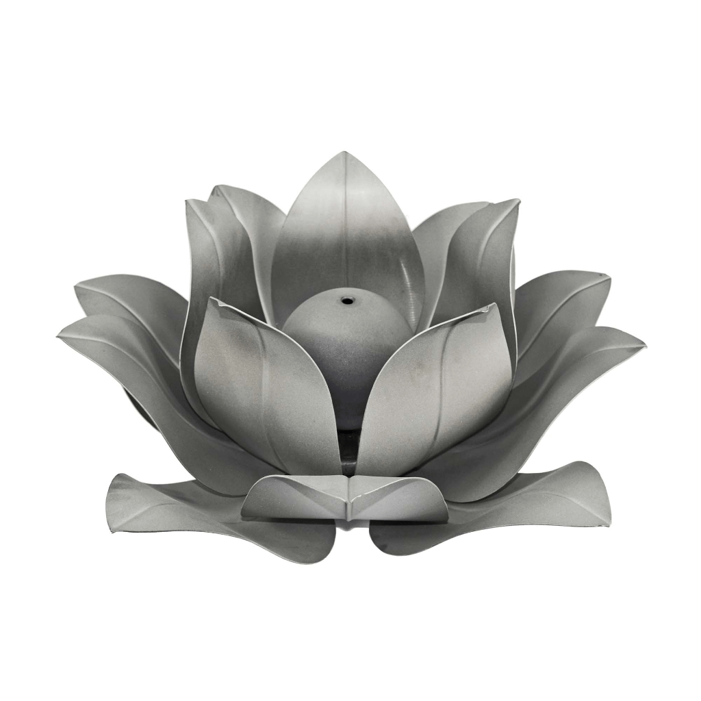 The Outdoor Plus 18" Stainless Steel Gas Lotus Flower Ornamental Burner for Fire Bowls and Pits