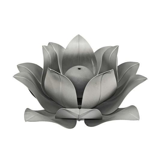 The Outdoor Plus 18" Stainless Steel Gas Lotus Flower Ornamental Burner for Fire Bowls and Pits