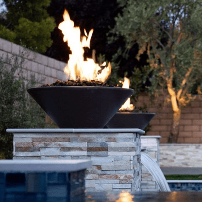 The Outdoor Plus 24" Cazo GFRC Concrete Round Fire Bowl